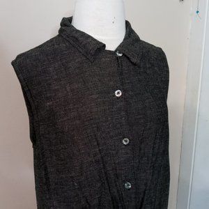 Linen Sleeveless Blouse